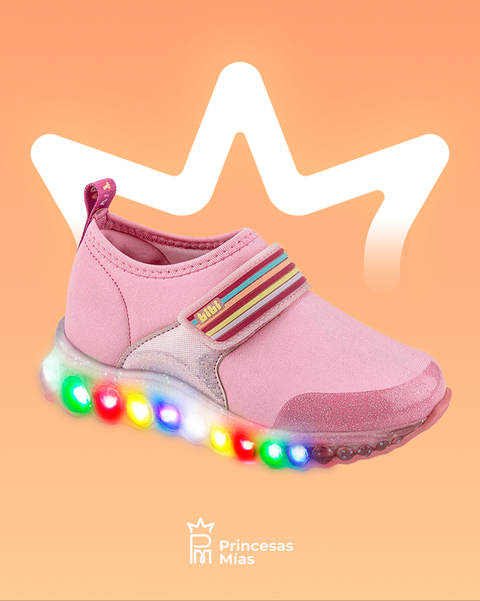 Tenis Bibi Luz Rosa 1079211