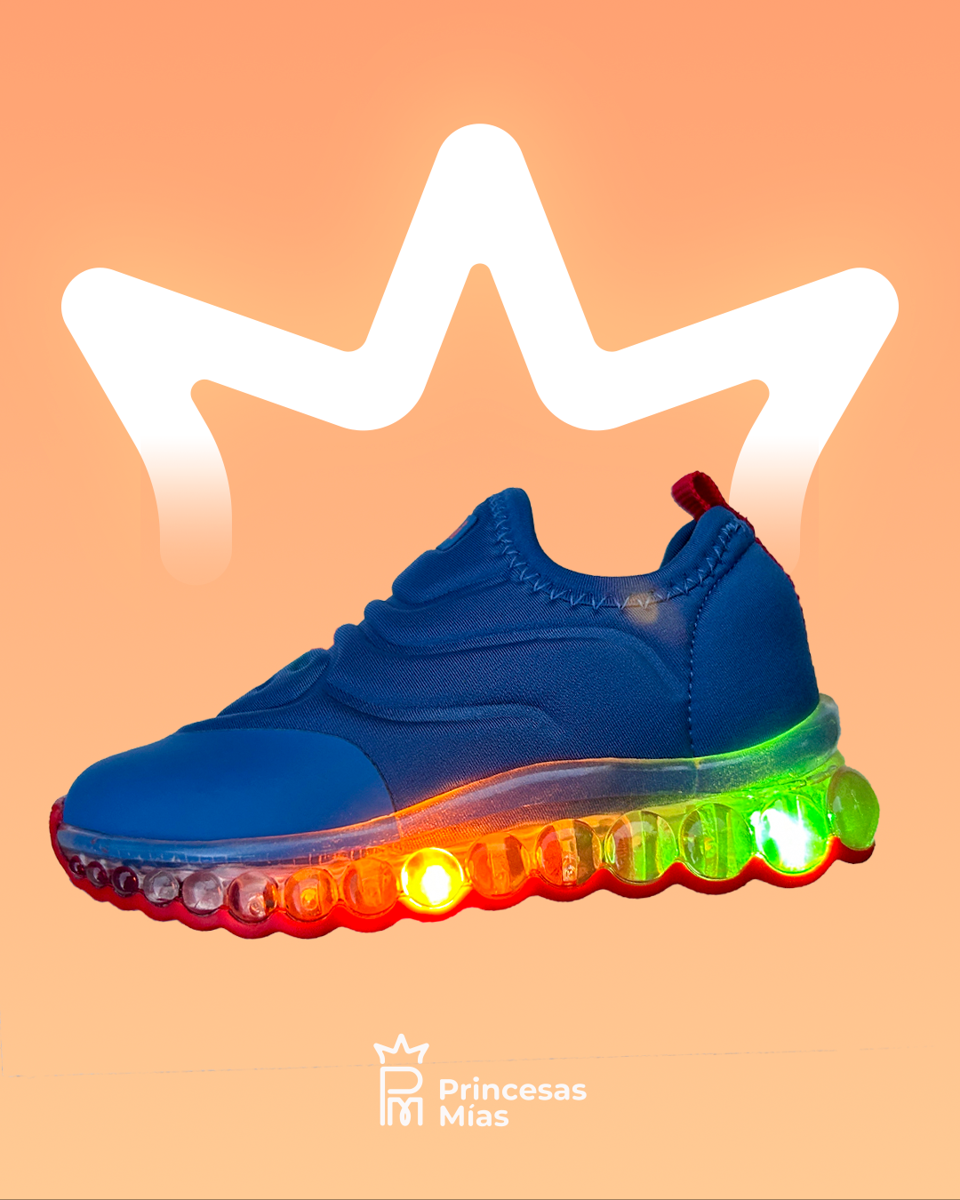 Tenis Bibi Roller Azul LED 1079258
