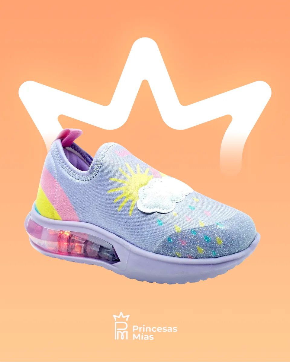 Tenis Infantil Bibi con Luces - Modelo Cielo Mágico 1199015
