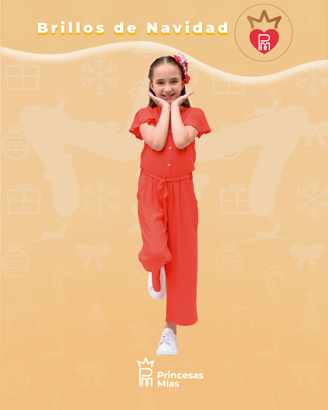 Enterizo rojo coral con lazo en la cintura – Look comfy & chic 172970