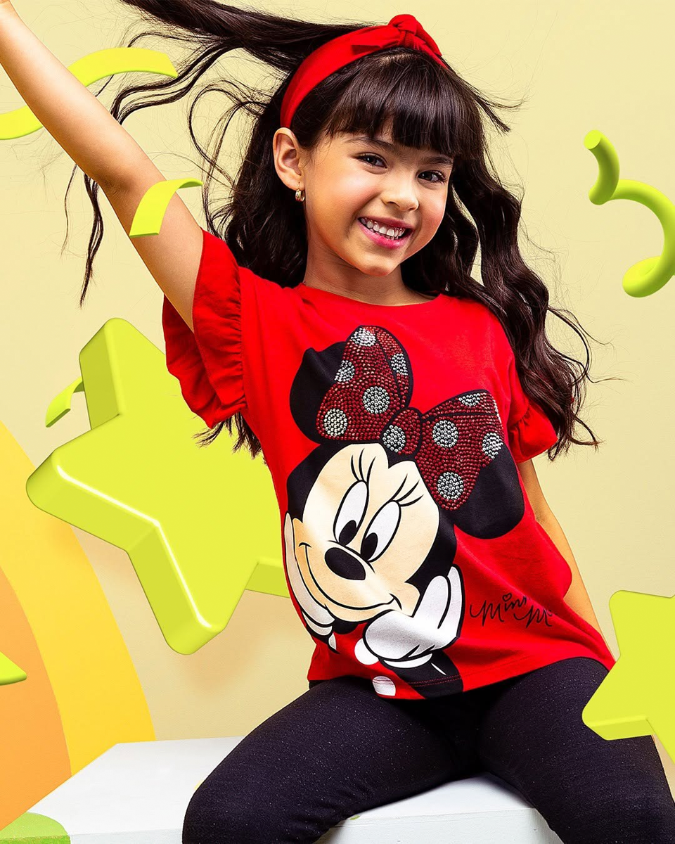 Remera Minnie Mouse roja estampada  92057