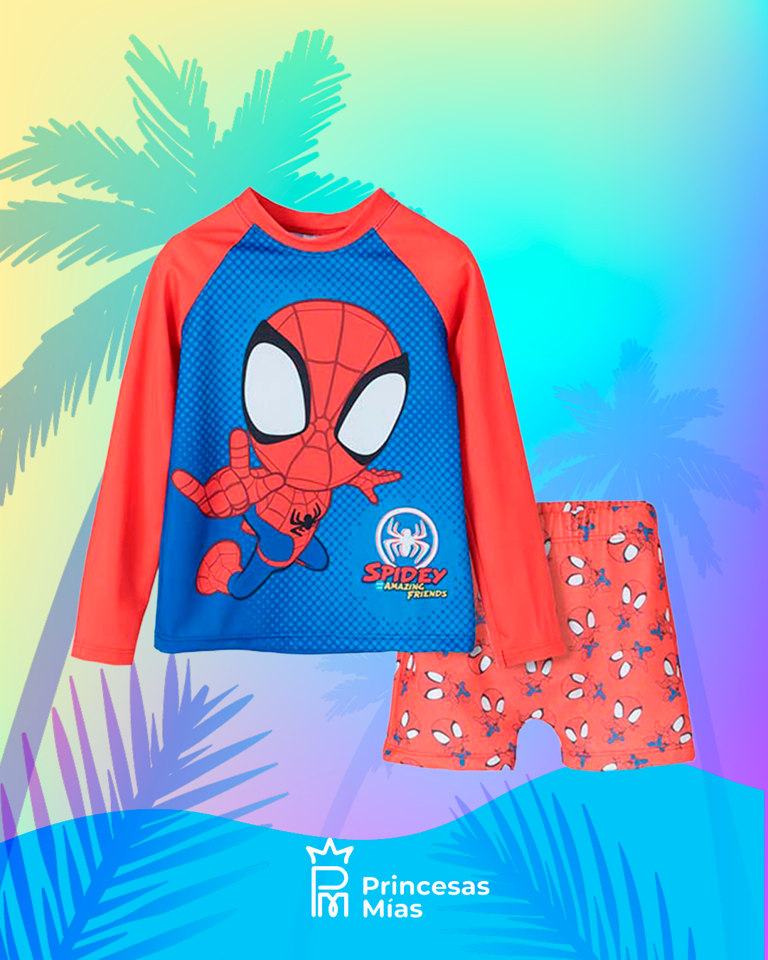 Traje de baño Spidey Protección Solar UV 50