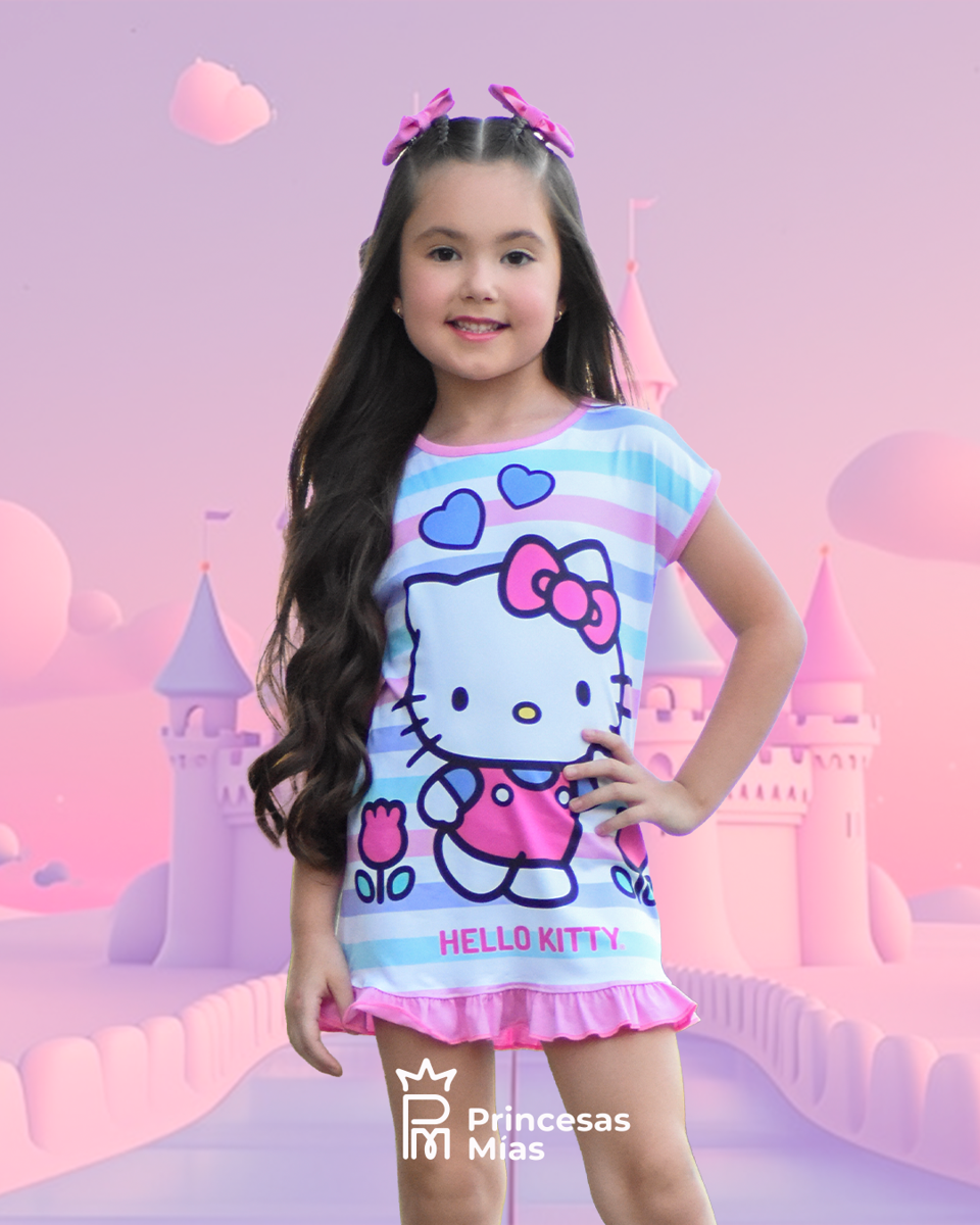 Vestido tipo batola de Hello Kitty multicolor 95197