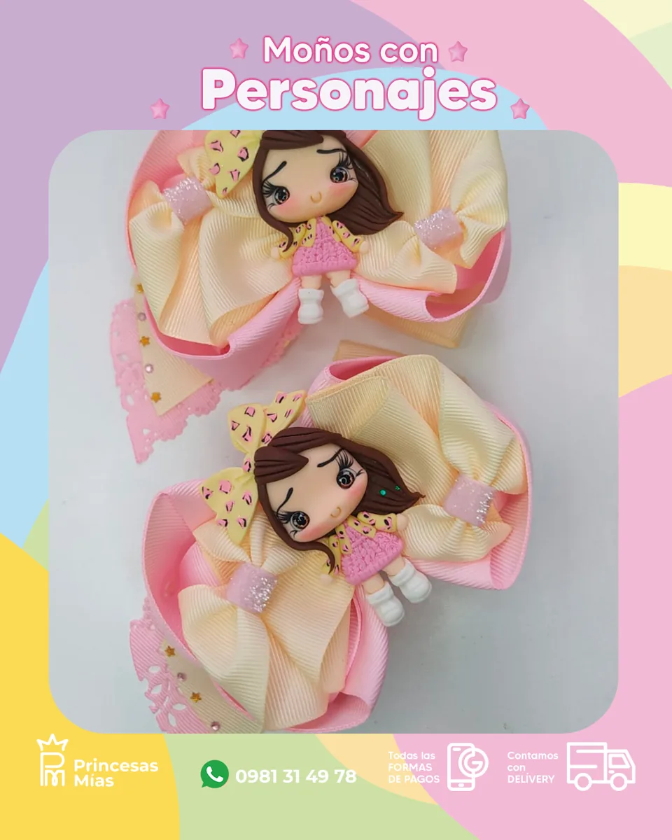 Moño Niñita Pastel 🎀 1100-19
