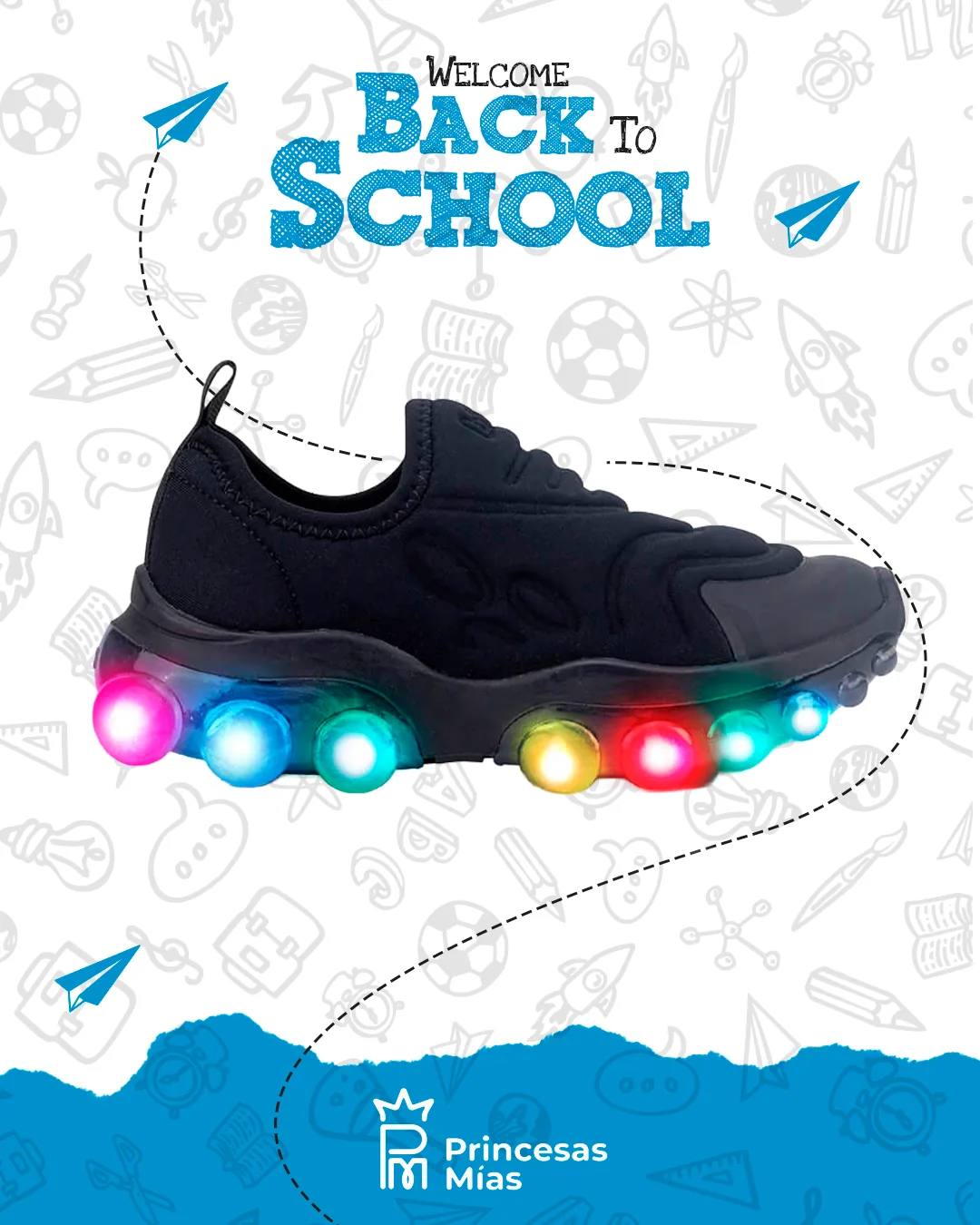 Tenis Bibi Roller Celebration 2.0 – Negro LED 1217004