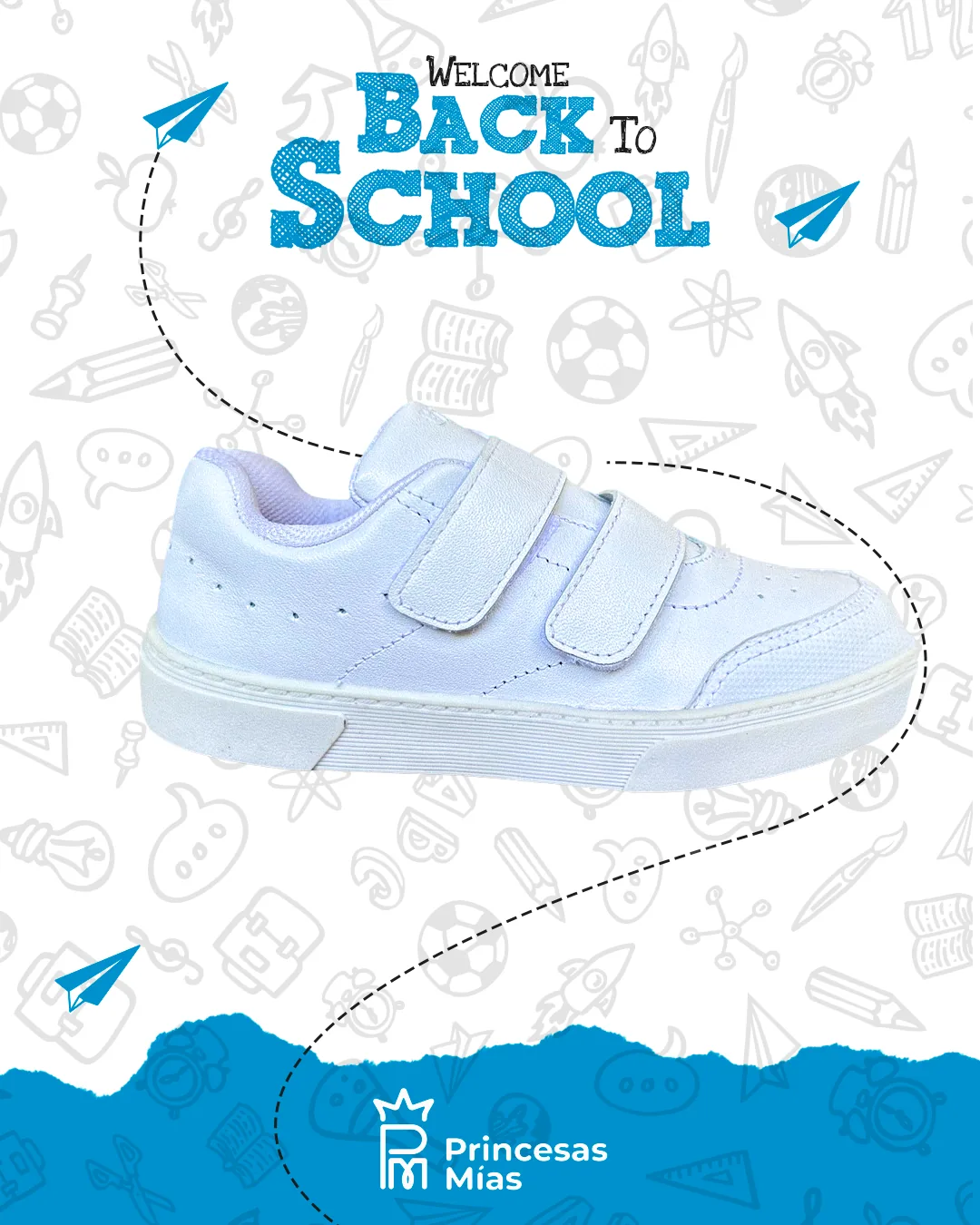 Tenis Blanco Escolar Bibi 2.0 – Cuero (Unisex) 1114017