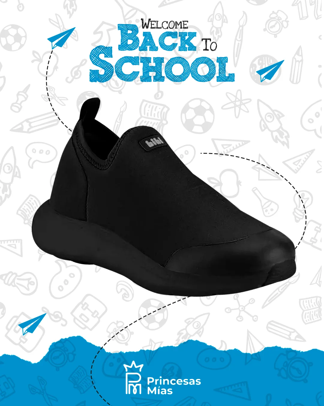 Tenis Escolar Bibi Action – Negro (Unisex) 1167015