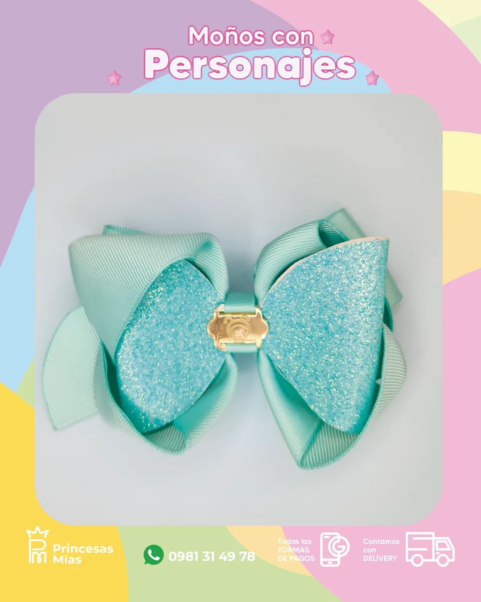 Moño verde menta 💚1200-4